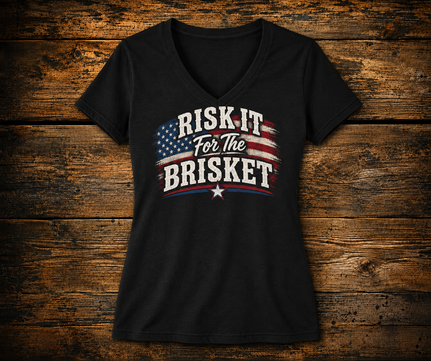 Risk It for the Brisket V-Neck